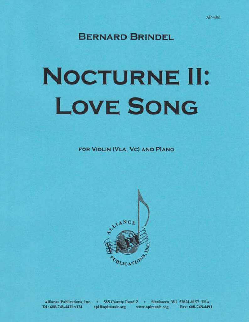 Nocturne Ii: Love Song For Vln (vla Or Vc)-pno